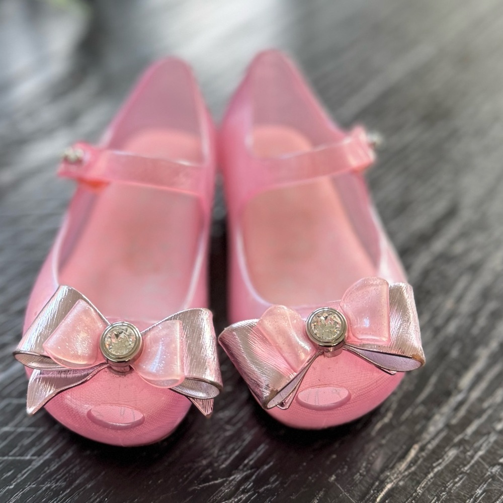 Mini Melissa Jelly Flats. Size 7. Pink